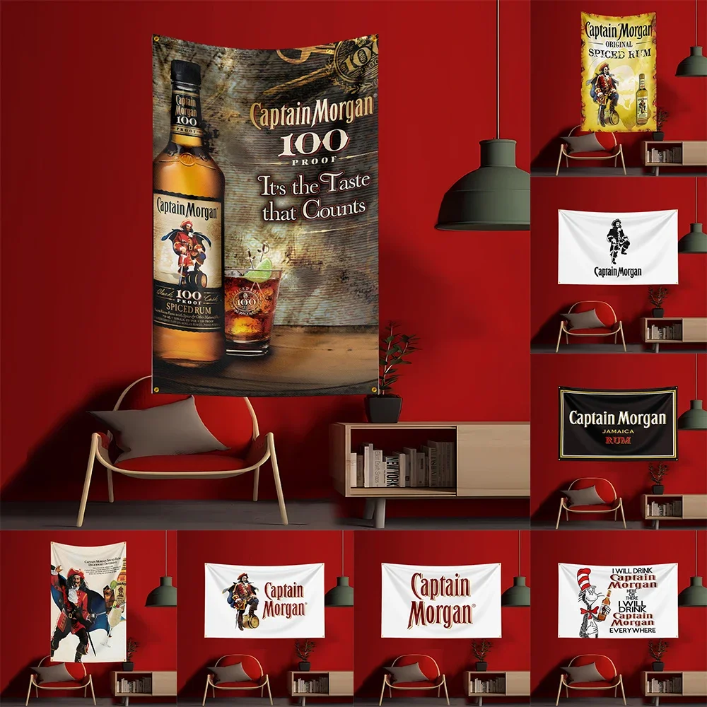 Wine Beer Rum - Bandera de ron C-Captain Morgans de