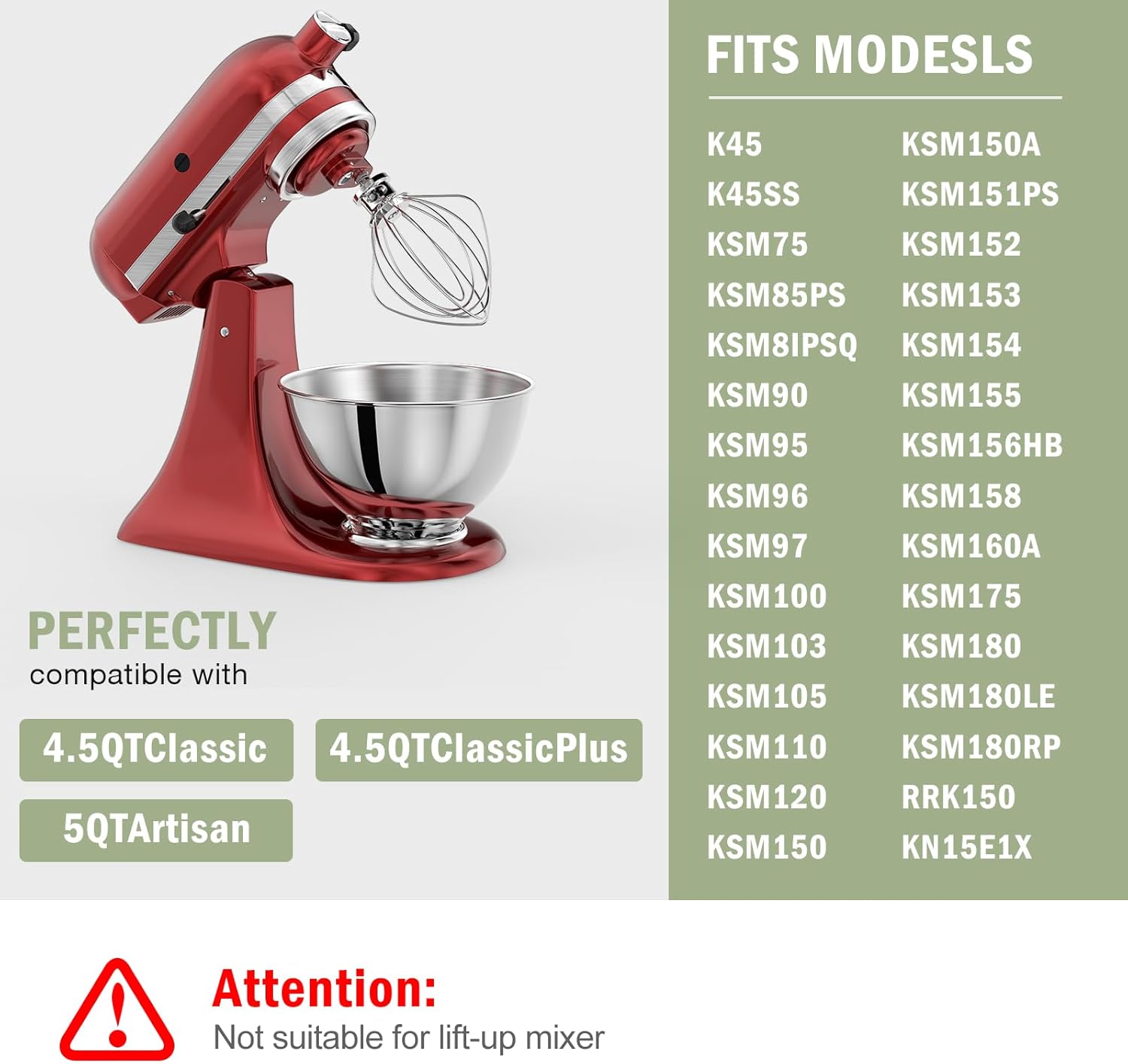 Tazón de Acero Inoxidable de 3 - Kitchenaid Mixer Artisan 5Qt reseña y precio