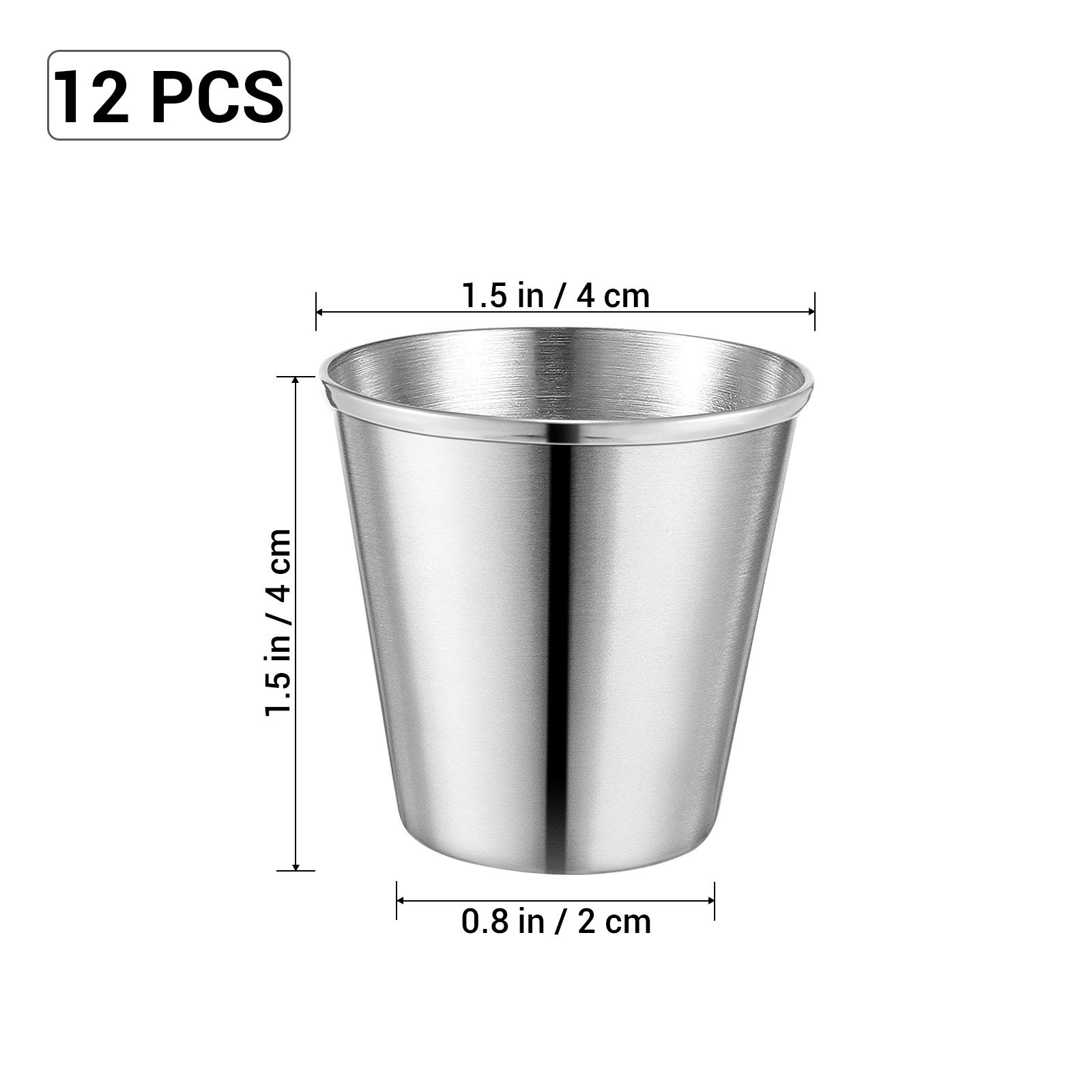 12 vasos de acero inoxidable,  - Wine Beer Rum reseña y precio
