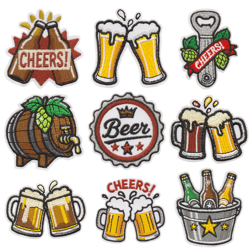 Parche bordado creativo con mo - Wine Beer Difference reseña y precio