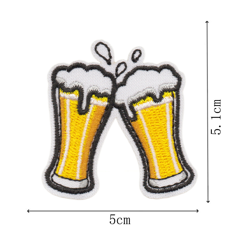 Parche bordado creativo con mo - Wine Beer Difference reseña y precio