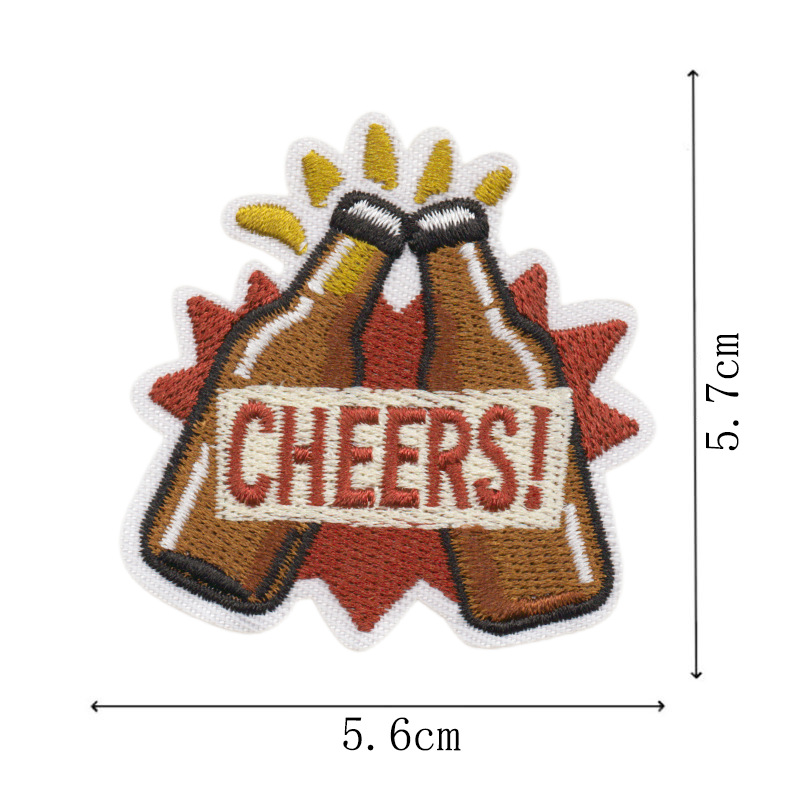 Parche bordado creativo con mo - Wine Beer Difference reseña y precio